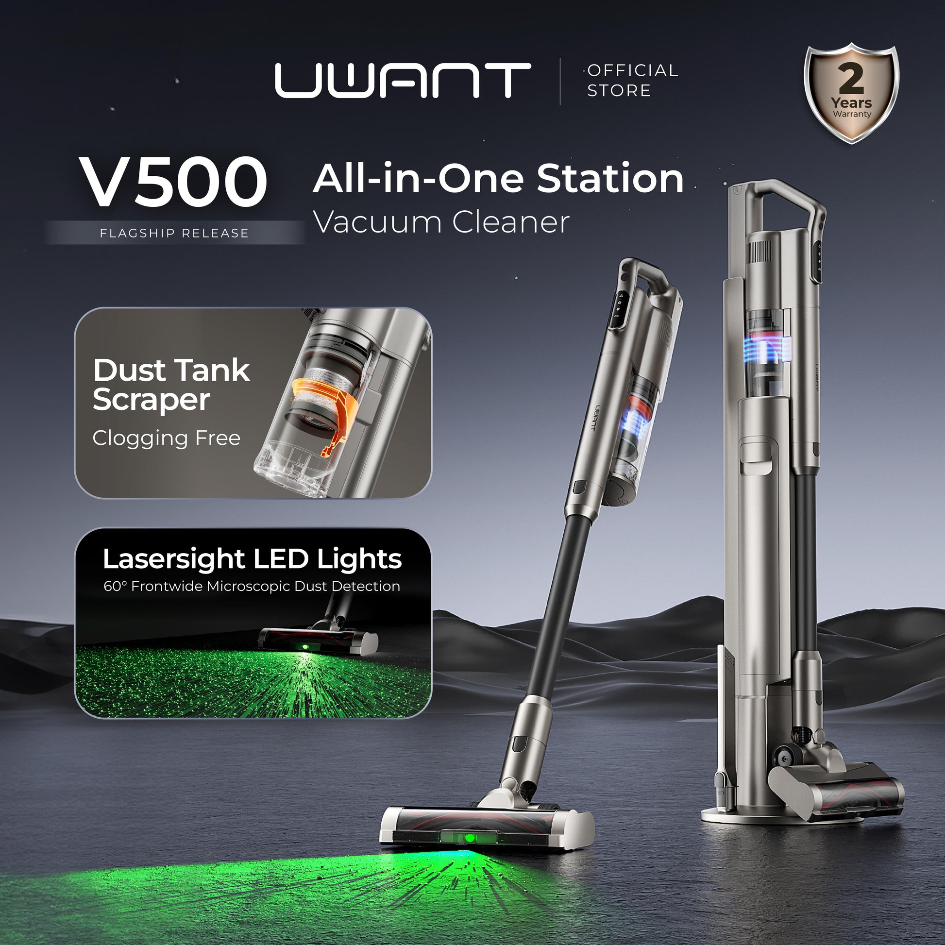 Uwant V500 Auto Empty Station Vacuum Cleaner Uwant-SG