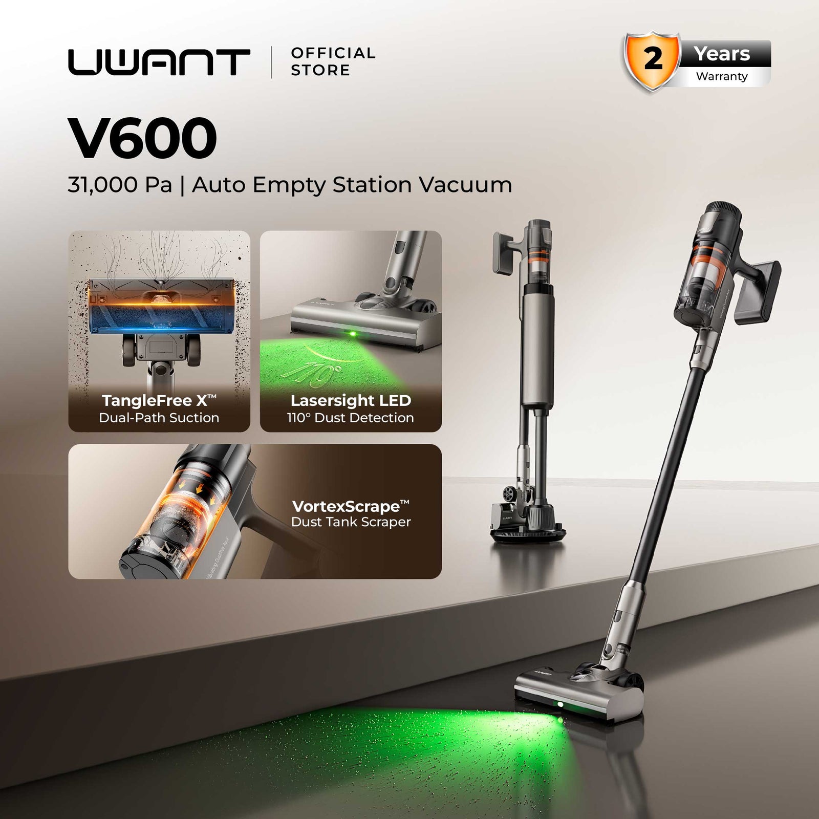 Uwant V600 Auto-Empty Station Vacuum Cleaner